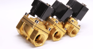 3 solenoid valves in a row - Different types of solenoid valves